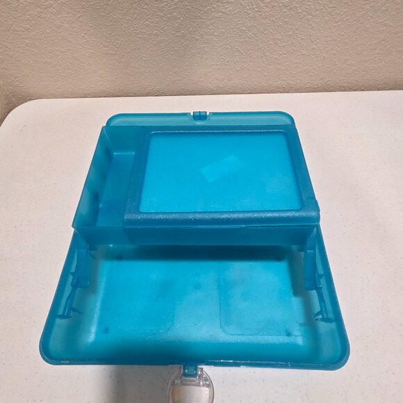 Caboodles Retro Makeup Case On-The-Go-Girl Blue Glitter Classic Organizer - Picture 6 of 12